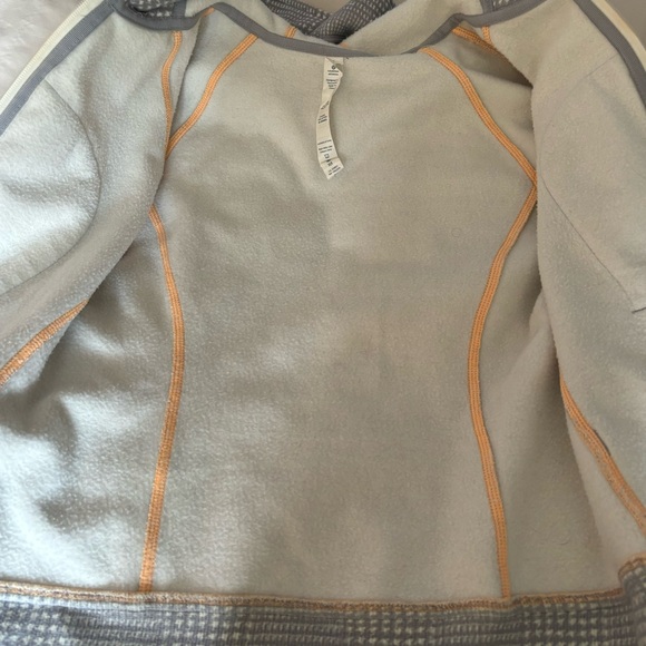 Lululemon Scuba Hoodie Glen Check Polar Cream Silver Slate Size 4 - Picture 6 of 8